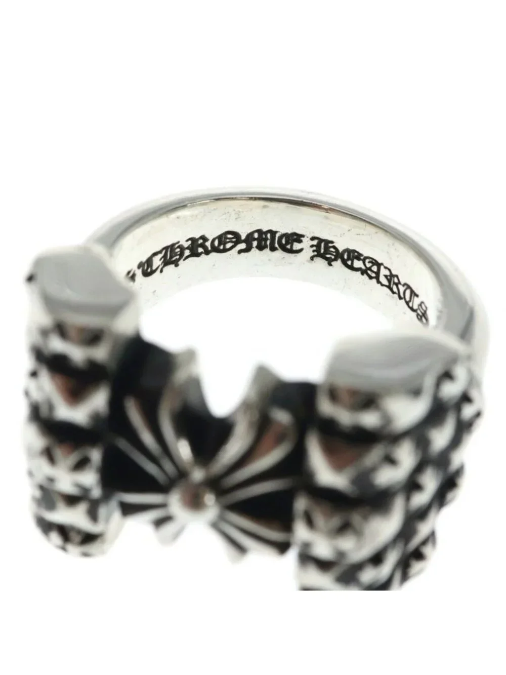 Chrome Hearts Deco CH Plus Silver Ring